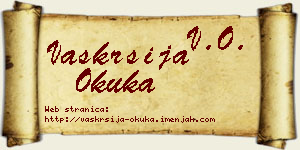 Vaskrsija Okuka vizit kartica